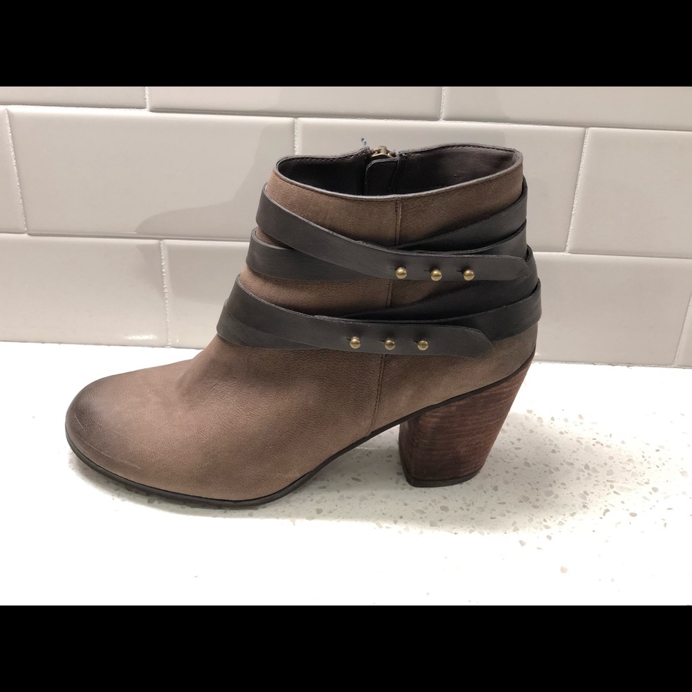 BP. Brown Strappy Ankle Booties